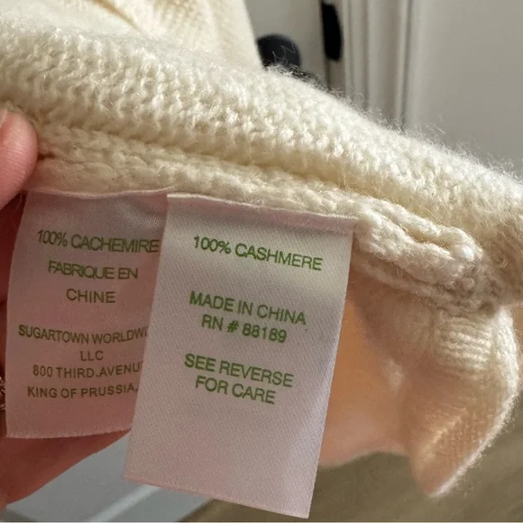 Lilly Pulitzer Ivory Cashmere Wrap Cardigan - Picture 3 of 3